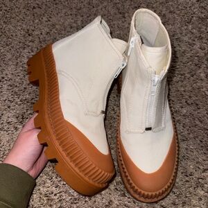 Free People SILENT D Zip-Up Lug Sole Platform Desert Boots